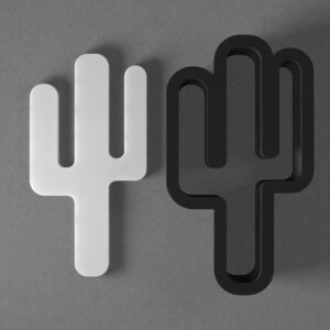 Cactus Shape Cookie Polymer Clay Cutter with Sharp Tapered Edge for Jewelry Making, Mini Stud Earrings, Pendant Sets, Earring Craft Tool, Cookie Cutter for Clay and Dough Shaping