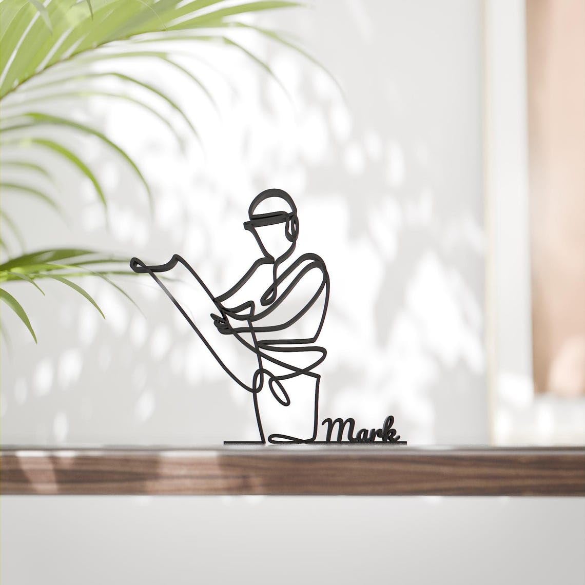 Architect Personalized Line Art Figure Plastic Decorative Professional Sculpture with Name Detail for Home Office Desk Shelf Table Display Minimal Architecture Decor India - Image 2