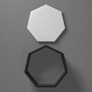 Heptagon Polymer Clay Cutter Sharp Tapered Edge for Earrings Jewelry Making Tool Mini Studs Pendant Set Seven Sided Geometric Shape Cookie Cutter for DIY Clay Craft and Jewelry Art