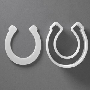 Horseshoe Cookie Cutter Lucky Horse Shoe Shape Baking Tool for Cookies Biscuits Fondant Dough Clay Jewelry Making Earring Craft Decorating Party Baking and Daily Home Use