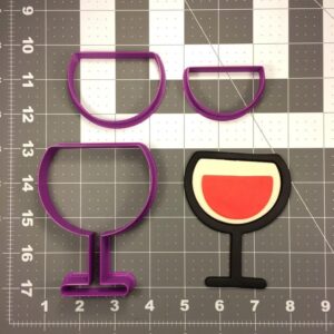 Wine Glass 103 Cookie Cutter Set Black Cookie Beverage Theme Biscuit Mold for Birthday Parties Dinner Events Baking Decoration Wine Tasting Festive Occasions and Creative Kitchen