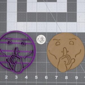 Black Mewing Emoji Head Cookie Cutter for Funny Meme Face Cookies Cartoon Expression Sandwich Pancake Fondant Mold Tool for Trendy Baking Gifts Party Favors and Craft Projects