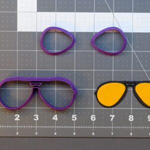 Sunglasses 266-A235 Cookie Cutter Set Black Cookie for Summer Party Cookies, Beach Theme Baking, Fun in the Sun Decorations, Vacation Treats, Birthday Favor, Creative Kitchen Tool