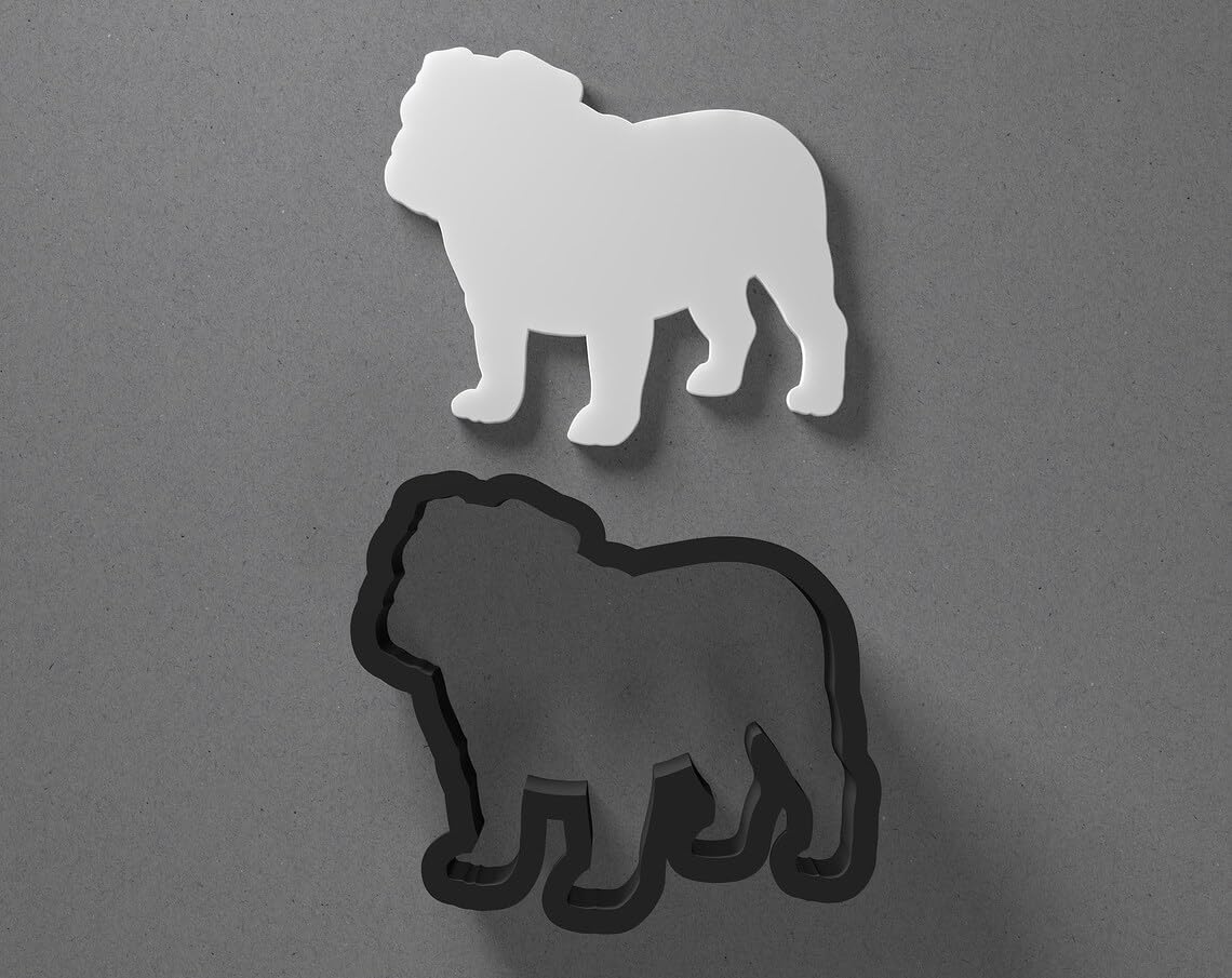 English Bulldog Dog Face Shape Cookie Polymer Clay Cutter With Sharp Tapered Edge Earring Making Tool For DIY Jewelry Pendant Studs Pet Theme Cookie Cutter For Clay Art Craft