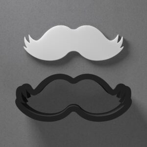 Mustache Moustache Cookie Polymer Clay Cutter with Sharp Tapered Edge for Jewelry Making Mini Studs Pendant Set and Cookie Cutter Versatile Craft Tool for Detailed Facial Hair Designs