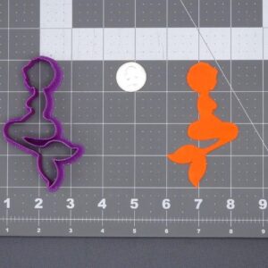 Afro Mermaid Cookie Cutter Silhouette for Baking Shortbread Biscuits Fondant Clay Crafts Ocean Theme Party Decor Cupcake Topper DIY Clay Tags Birthday Cake Decoration Underwater