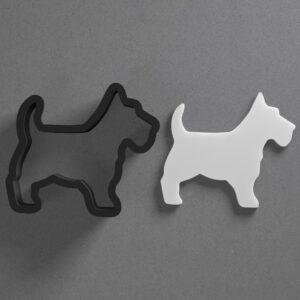 Scottish Terrier Dog Clay Cutter for Earrings and Jewelry Making Sharp Tapered Edge Tool for Polymer Clay Mini Studs Pendant Set Cookie and Fondant Designs Crafting or DIY Project Use
