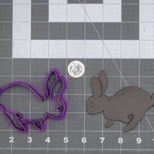 Black Bunny Rabbit 266-L998 Cookie Cutter for Easter Spring Animal Theme Baking Sandwich Fondant Pancake Mold Tool for Kids Party Favors Classroom Crafts and Holiday Decorations