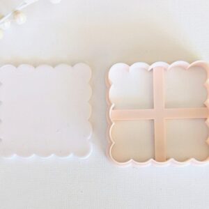 Scalloped Square Cookie Cutter for Christmas Cookies and Polymer Clay Crafts Snowy Holiday Clay Cutter for Fondant Baking Scrapbooking DIY Clay Jewelry Making and Festive Art Projects
