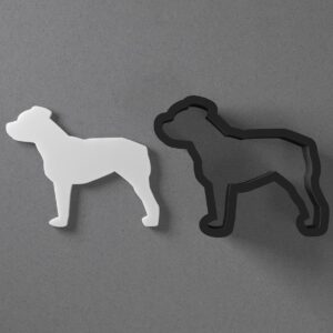 Staffordshire Bull Terrier Dog Breed Face Shape Polymer Clay Cutter Earring Jewelry Tool for Mini Studs Dangle Pendants and Cookie Dough Shaping with Sharp Tapered Edge for Pet Theme