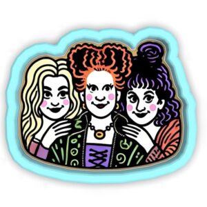 Three Witch Sisters Cookie Cutter Black cookie Stamp and Stencil Set for Halloween, Spooky, and Character-Themed Baking, Sugar Cookie Mold, Fondant Cutter, Baking Decoration Tools for