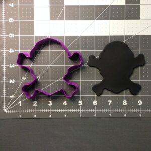 Black Skull and Crossbones Cookie Cutter Cookie Shape for Baking Cookies Cake Decorating Biscuits Pirate Halloween Theme Party Dessert Mold for Kids Events Crafts DIY Kitchen Use
