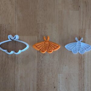 Black Moth Cookie Cutter and Stamp Set for Baking Fondant Biscuits Clay Crafts Insect Theme Cake Decorating Nature Inspired Party Supplies Kids Activities and Creative Educational DIY