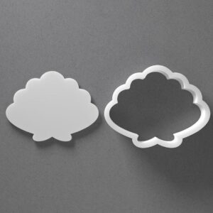 Seashell Clam Shell Cookie Cutter Scallop Sea Shape Baking Tool for Cookies Biscuits Fondant Clay Jewelry Making Earring Craft Decorating and Party Baking Use