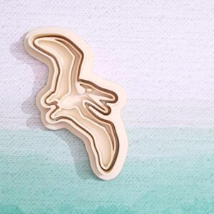 Pteranodon cookie cutter set for baking dinosaur shaped sugar cookies fondant cupcake toppers prehistoric party decor Jurassic theme cake decoration kids craft and baking kitchen tool