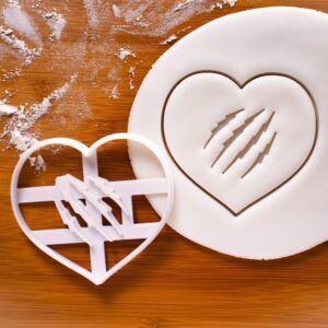 Heart Claws Cookie Cutter Design 1 Baking Cute Medical Themed Cookies Gifts Nurses Medical Students Health Care Treats Get Well Soon Snacks Breakup Comfort Biscuits Love Bandage (ONLY DESIGN 1