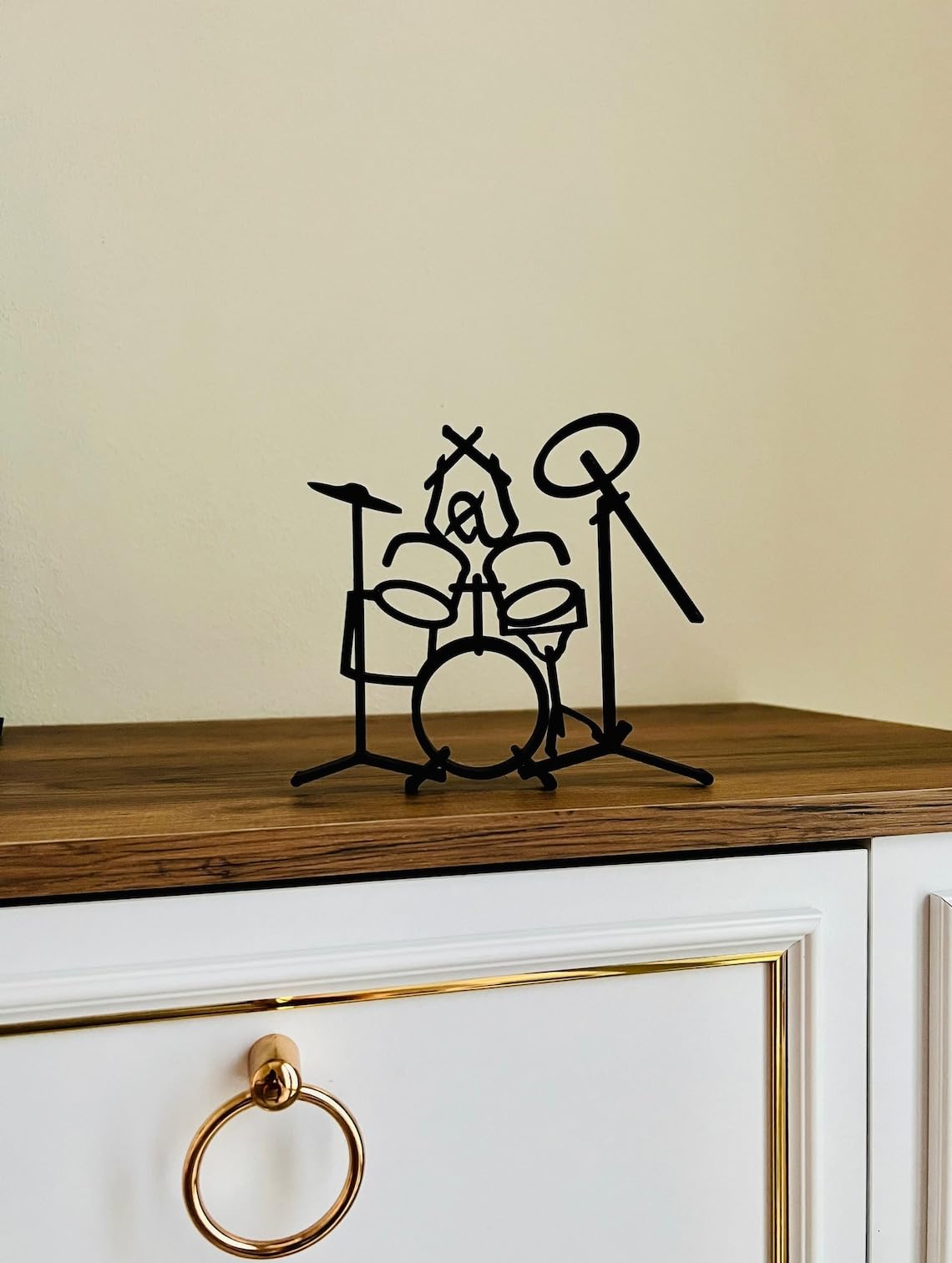 Rock Music Drummer: Minimalist Statue Tabletop Figure, Ideal Bookshelf and Windowsill Sculpture, and Birthday Present - Image 4