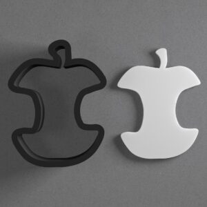 Apple Core Cookie Polymer Clay Cutter with Sharp Tapered Edge for Jewelry Making, Mini Stud Earrings, Pendant Sets, Earring Crafting Tool, Cookie Cutter for Clay and Dough Shaping