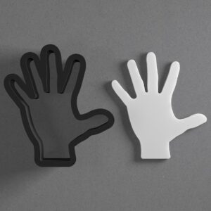 Human Hand Shaped Polymer Clay Cutter with Sharp Tapered Edge for Precise Cutting, Jewelry and Earring Tool for Mini Studs and Pendant Sets, Versatile Cookie Cutter for Crafting