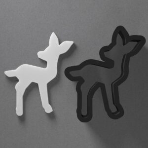 Fawn Baby Deer Shape Cookie Polymer Clay Cutter with Sharp Tapered Edge for Jewelry Making, Mini Stud Earrings, Pendant Sets, Earring Craft Tool, Cookie Cutter for Clay and Dough