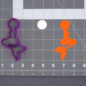 Black Cookie Afro Mermaid Cookie Cutter Silhouette for Baking Cookies Biscuits Fondant Sandwiches Pancakes Pastry Dough Cutter Tool for Kids Birthday Parties Ocean Theme Events School