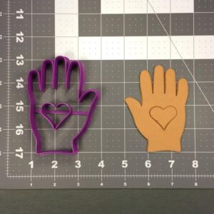 Black Heart in Hand 101 Cookie Cutter Cookie Love and Care Symbol Shape Mold for Biscuit Fondant Clay Dough Crafts Baking Decoration Kindness Theme Party Favors DIY Art and Gift