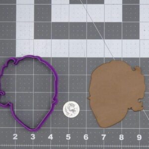 Black Woman Head 266-M024 Cookie Cutter Silhouette Cookie Face Profile Mold for Elegant Cookie Designs Beauty Theme Party Treats Feminine Craft Projects and Cake Decoration Tool