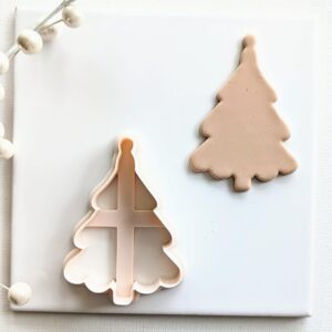 Christmas Tree Cookie Cutter for Holiday Baking and Polymer Clay Jewelry Making Festive Tree Shape Clay Cutter for Sugar Cookies Fondant Crafts DIY Earrings Ornaments and Decorations