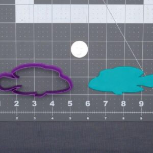 Black Napoleon Fish 266-E129 Cookie Cutter Silhouette for Ocean Theme Baking Clay Fondant Tool Tropical Fish Cookie Mold for Underwater Parties Aquarium Crafts Marine Life Decorations