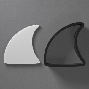 Shark Fin Shaped Polymer Clay Cutter with Sharp Tapered Edge for Clean Cutting, Jewelry and Earring Tool for Mini Studs and Pendant Sets, Multipurpose Cookie Cutter for Crafting
