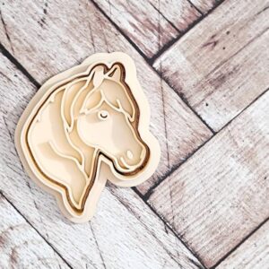 Horse head cookie cutter set for making shortbread cookies fondant biscuits sugar paste cake decorations perfect for equestrian themed baking farm party treats crafts and homemade gifts