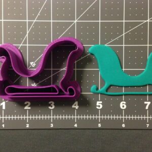 Christmas Santa Sleigh Cookie Cutter Black Cookie India Holiday Baking Tool for Making Festive Cookies, Fondant, Chocolate, Cake Decorations, DIY Crafts, and Holiday Projects