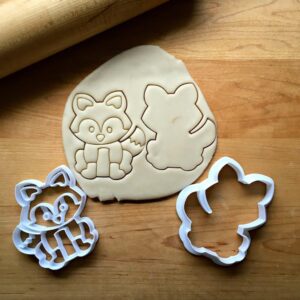Set of 2 Fox and Raccoon Cookie Cutters Cookie - Suitable Size - Made in India - Perfect for Animal-Themed Parties, Nature Lovers, and Creative Baking - Durable Cookie Cutter for Shap