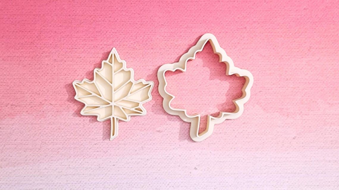 Maple leaf cookie cutter set for making shortbread cookies fondant biscuits sugar paste chocolate treats cupcake toppers cake decoration tools for autumn fall theme baking and parties - Image 2