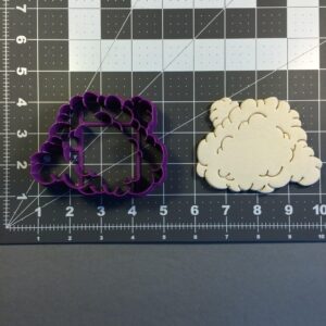 Black Dust Cloud Cookie Cutter Cookie Baking Mold for Cookies, Biscuits, Fondant and Crafts, Ideal for Weather Themed Parties, Science Events, Cartoon Decorations and Creative Baking