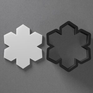 Winter Snowflake Polymer Clay Cutter Sharp Tapered Edge for Earrings Jewelry Making Tool Mini Studs Pendant Set Seasonal Flake Shape Cookie Cutter for DIY Clay Craft and Holiday Jewelry