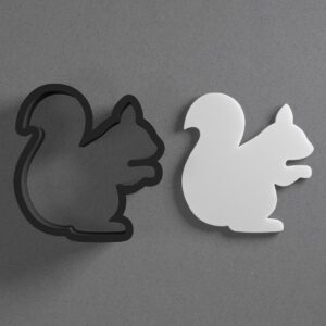 Squirrel Shape Clay Cutter for Earrings and Jewelry Making Sharp Tapered Edge Tool for Polymer Clay Mini Studs Pendant Set Cookie and Fondant Decorations for Forest Animal Nature Theme