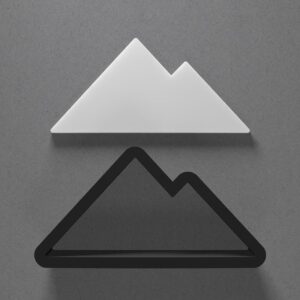 Mountain Range Peak Polymer Clay Cutter Sharp Tapered Edge for Earrings Jewelry Making Tool Mini Studs Pendant Set Scenic Landscape Cookie Cutter for DIY Clay Art and Crafts