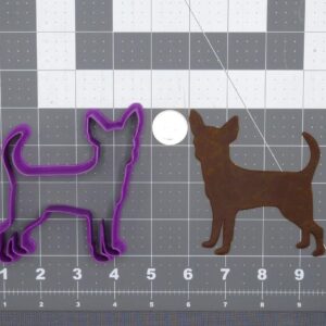 Black Chihuahua Dog Body Cookie Cutter Silhouette Cookie Pet Shape Biscuit Mold for Dog Lovers Baking Dog-Themed Party Treats Animal Lover Gifts Craft Clay Cutter Supplies