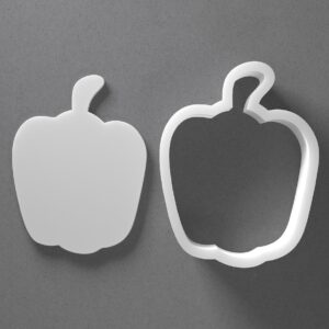 Bell Pepper Cookie Cutter Vegetable Shape Baking Tool for Cookies Biscuits Fondant Dough Clay Jewelry Making Earring Craft Decorating Party Baking and Daily Home Use