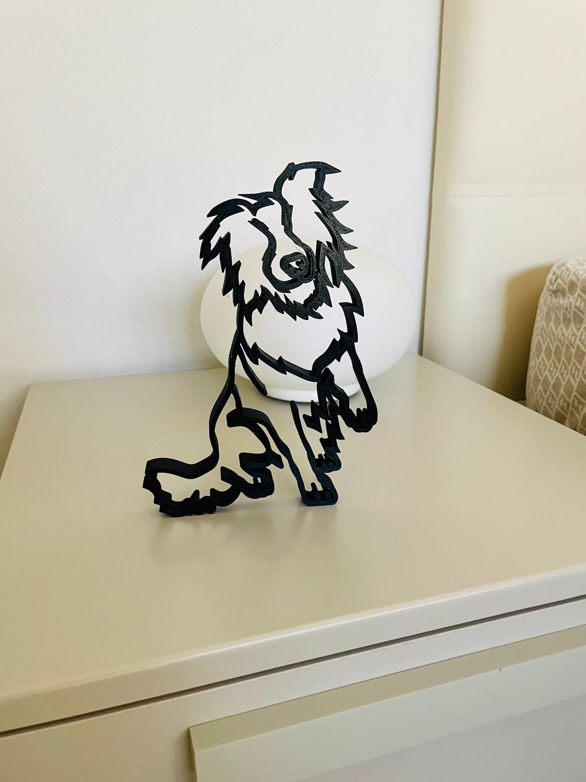 Minimalist Australian Shepherd Dog Breed Statue Figure: Tabletop Art, Home Decor, and Shelf Sitter for Pet Lovers - Image 5