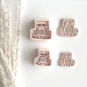 Mack Dump Truck Earring Imprint Cutter Cookie Polymer Clay Jewelry Cutter Tool for Construction Truck Themed Handmade Earrings DIY Clay Accessories for Fun and Bold Jewelry Designs