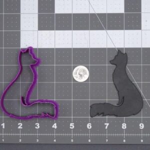 Black Fox Cookie Cutter Silhouette Shape Cookie Baking Tool for Animal LoversForest Theme Cookies Cake Decorating Pastry Fondant Biscuits Wildlife Party Baby Shower Event