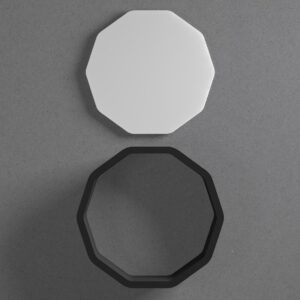 Round Decagon Polygon Shape Polymer Clay Cutter With Sharp Tapered Edge Jewelry Earring Making Tool For Mini Studs Pendant Set Clay Mold Cookie Cutter For Geometric Modern Craft