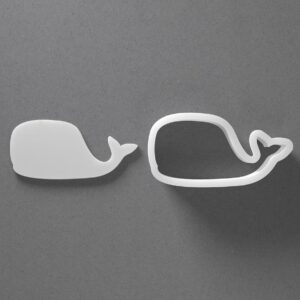Stylized Whale Cookie Cutter Sea Animal Shape Baking Tool for Cookies Biscuits Fondant Dough Clay Jewelry Making Earring Craft Decorating Party Baking and Daily Home Use