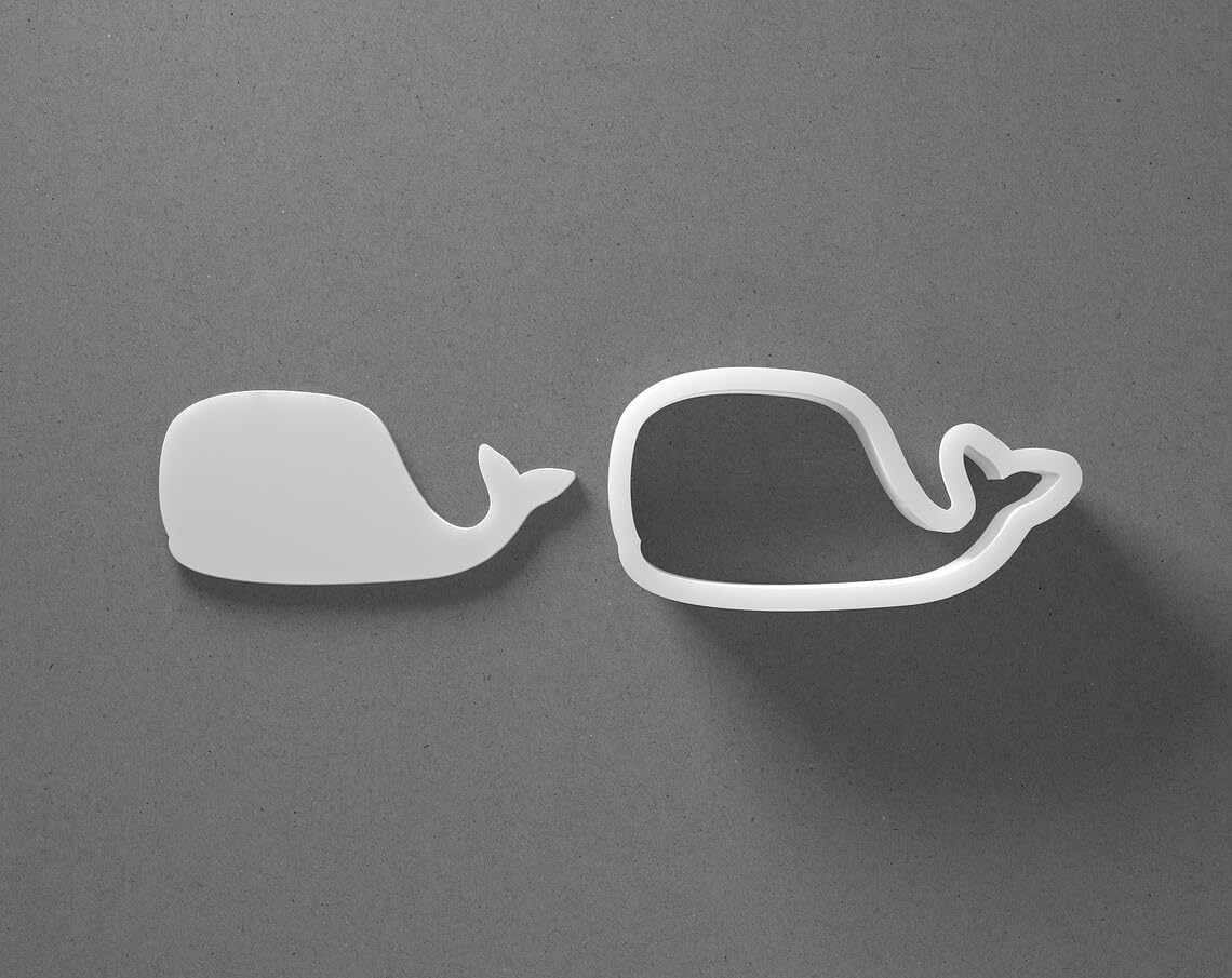 Stylized Whale Cookie Cutter Sea Animal Shape Baking Tool for Cookies Biscuits Fondant Dough Clay Jewelry Making Earring Craft Decorating Party Baking and Daily Home Use