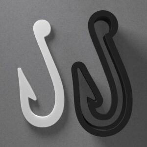 Fishing Hook Clay Cutter for Earrings and Jewelry Making Sharp Tapered Edge Tool for Polymer Clay Mini Studs Pendant Set Cookie and Fondant Decorations for Baking or DIY Craft Projects