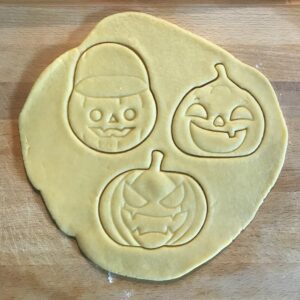 Black Halloween Cookie Cutter Set Pumpkin Jack-O-Lantern Kawaii Shapes for Baking Polymer Clay Earrings Jewelry Making Fondant Crafts Halloween Party Favor Kitchen Tool
