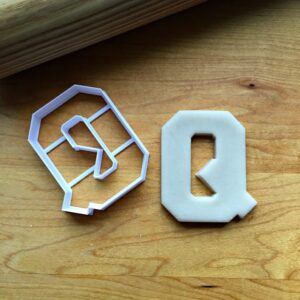 Varsity Letter Q Cookie Cutter Cookie - Suitable Size - Creates Cut-Out - Made in India - Ideal for Baking, Crafting & Decorating - High-Quality Letter Q Mold for Customizable Cookies