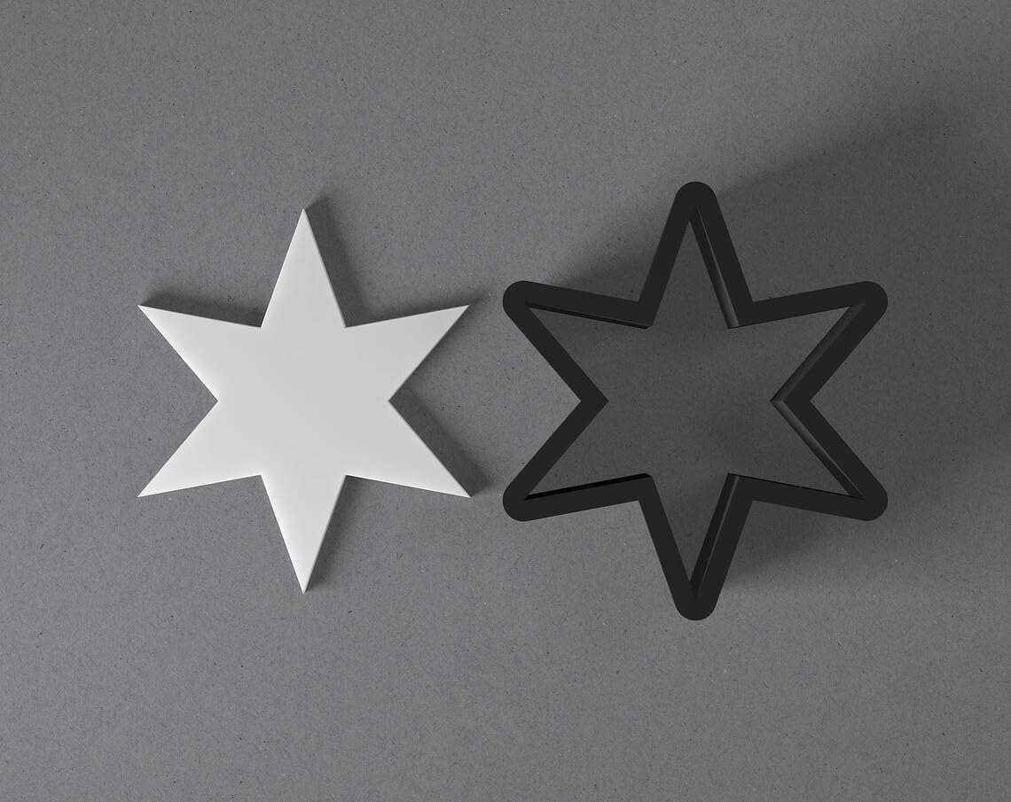 Simple Six Pointed Star Shape Polymer Clay Cutter with Sharp Tapered Edge for Clean Cutting, Jewelry and Earring Tool for Mini Studs and Pendant Sets, Cookie Cutter for Festive - Image 2